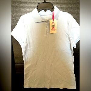 Justice polo shirt light blue XL (16/18) NWT